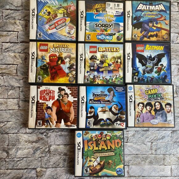 Lot of 10 Nintendo DS Empty Cases Only With Manuals No Games